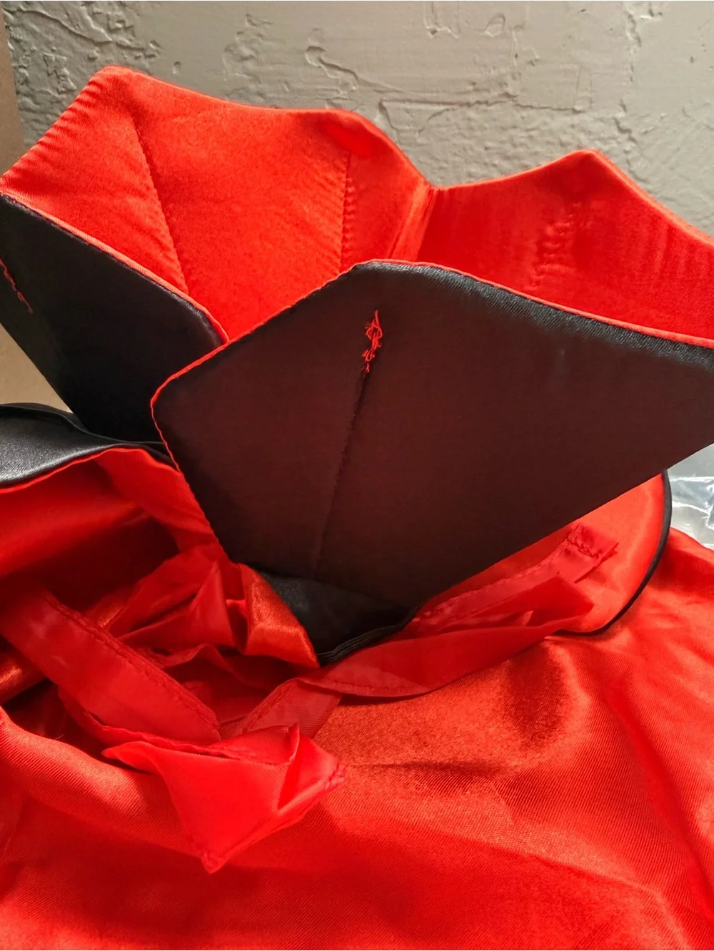 Red and Black Cat Cape and Hat Costume - Pets Cat